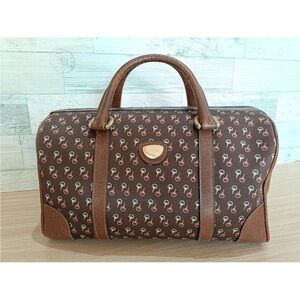 Gucci Brown and Pink Patterned Duffel Bag